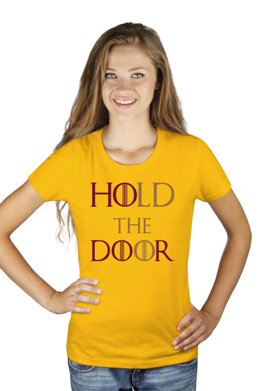 Hodor - Hold The Door - Damska Koszulka Żółta