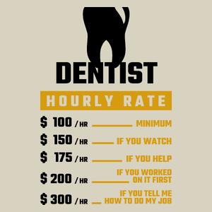 Hourly Rate Dentist - Torba Na Zakupy Natural