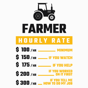 Hourly Rate Farmer - Poduszka Biała