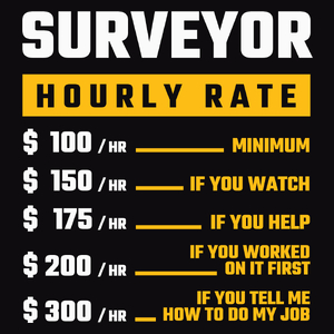 Hourly Rate Surveyor - Męska Koszulka Czarna