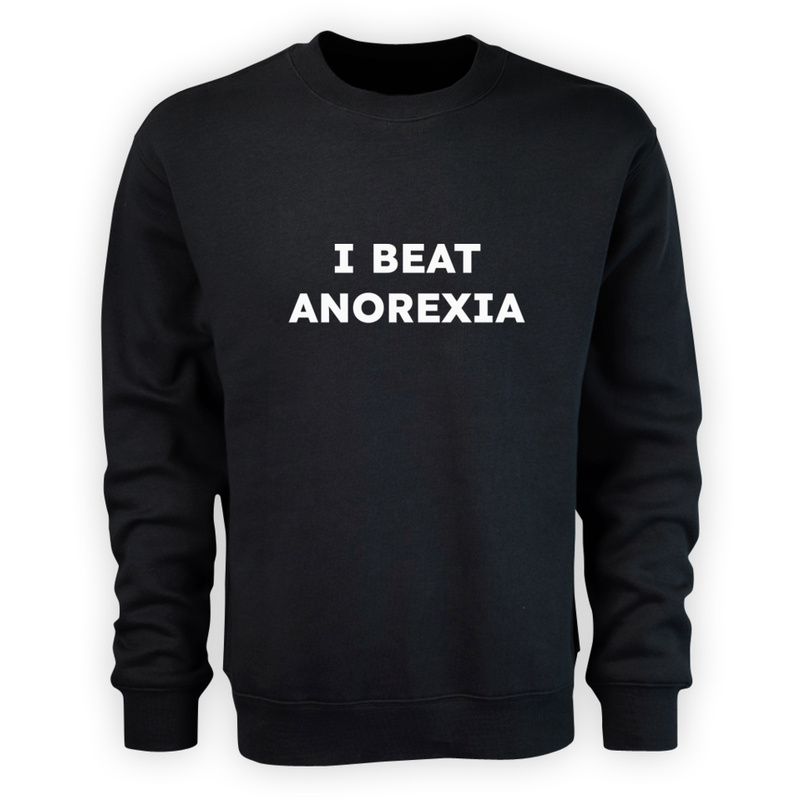 I BEAT ANOREXIA  - Męska Bluza Czarna