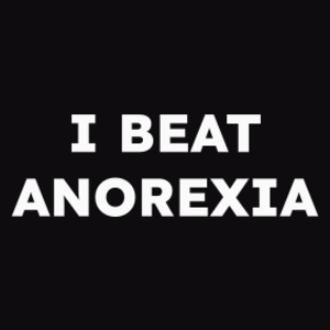 I BEAT ANOREXIA  - Męska Bluza Czarna