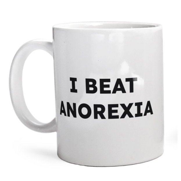 I BEAT ANOREXIA  - Kubek Biały