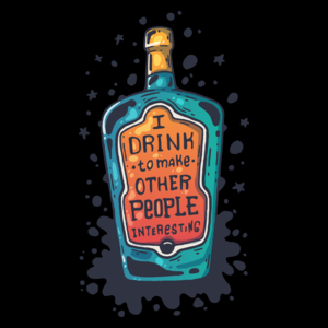 I Drink TO Make Other Peaople Interesting - Torba Na Zakupy Czarna