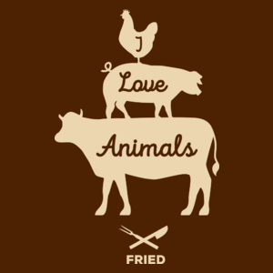 I Love Animals Fired - Damska Koszulka Czekoladowa