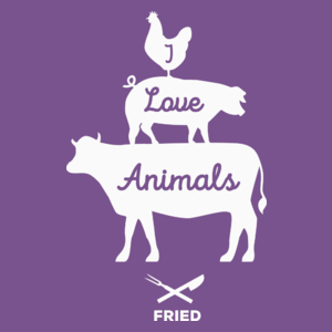 I Love Animals Fired - Damska Koszulka Fioletowa
