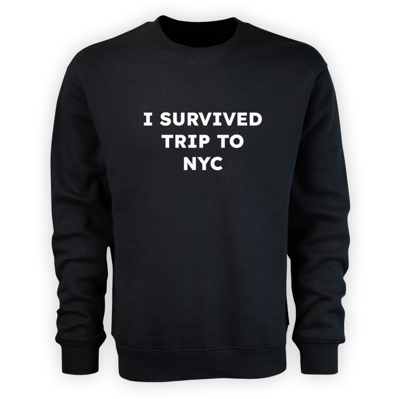 I SURVIVED TRIP TO NYC  - Męska Bluza Czarna