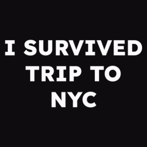 I SURVIVED TRIP TO NYC  - Męska Bluza Czarna