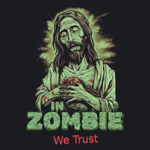 In Zombie We Trust - Damska Koszulka Czarna