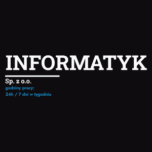 Informatyk Sp. Z O.o. Godziny Pracy - Męska Bluza Czarna