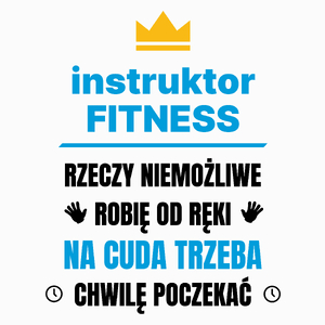 Instruktor Fitness Rzeczy Niemożliwe Robię Od Ręki - Poduszka Biała