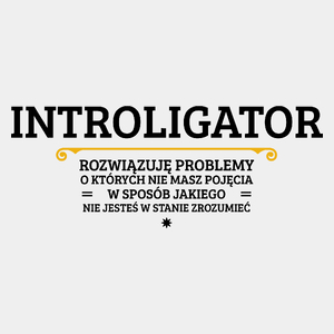 Introligator - Rozwiązuje Problemy O Których Nie Masz Pojęcia - Męska Koszulka Biała