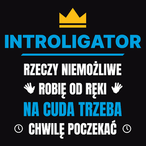 Introligator Rzeczy Niemożliwe Robię Od Ręki - Męska Koszulka Czarna