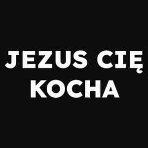 JEZUS CIĘ KOCHA  - Męska Bluza Czarna