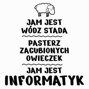 Jam Jest Informatyk Wódz Stada - Poduszka Biała