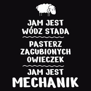 Jam Jest Mechanik Wódz Stada - Męska Bluza z kapturem Czarna