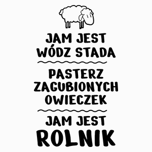 Jam Jest Rolnik Wódz Stada - Poduszka Biała