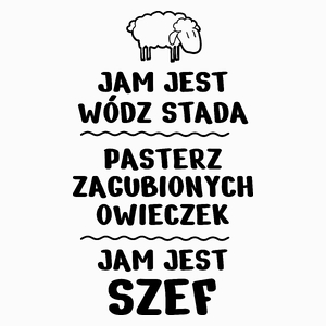 Jam Jest Szef Wódz Stada - Poduszka Biała