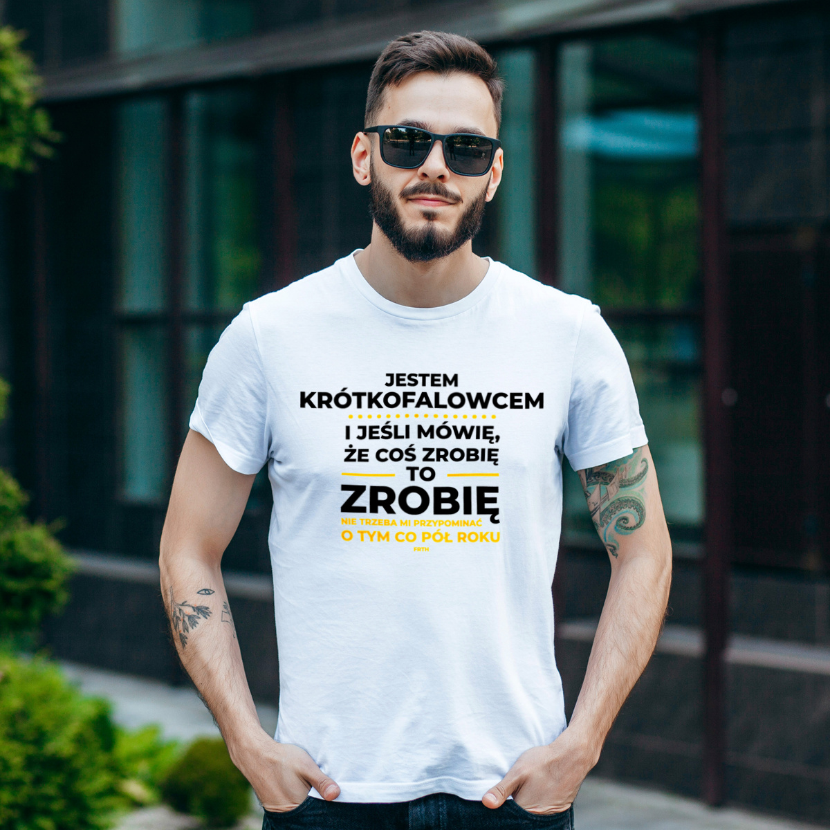 Jeśli Krótkofalowiec Mówi Że Zrobi, To Zrobi - Męska Koszulka Biała