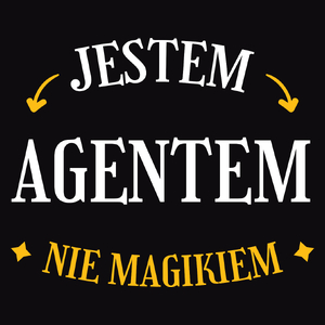 Jestem Agentem Celnym Nie Magikiem - Męska Koszulka Czarna