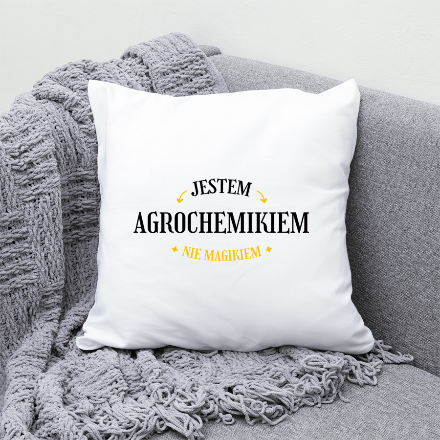 Jestem Agrochemikiem Nie Magikiem - Poduszka Biała