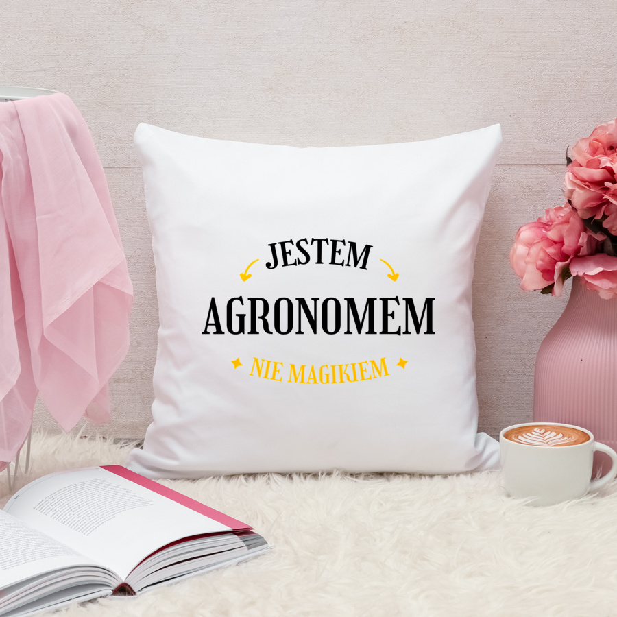 Jestem Agronomem Nie Magikiem - Poduszka Biała