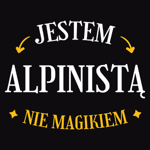 Jestem Alpinistą Nie Magikiem - Męska Koszulka Czarna