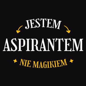 Jestem Aspirantem Nie Magikiem - Męska Koszulka Czarna