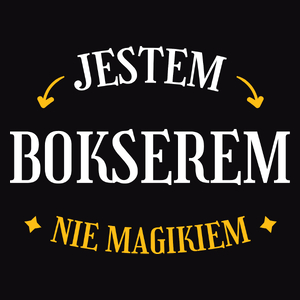 Jestem Bokserem Nie Magikiem - Męska Koszulka Czarna