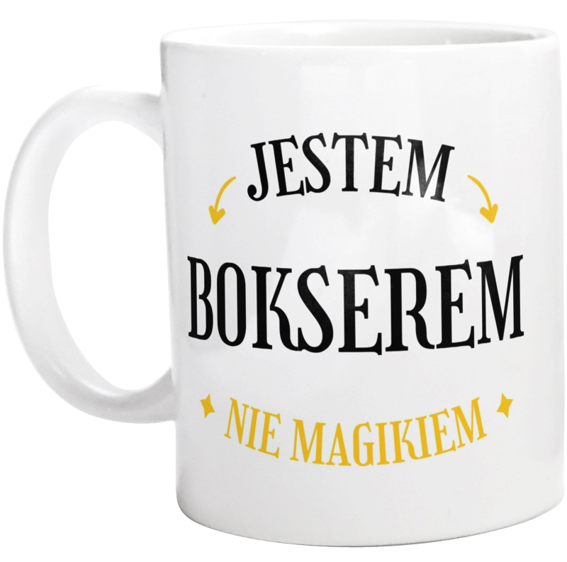 Jestem Bokserem Nie Magikiem - Kubek Biały