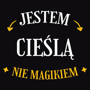 Jestem Cieślą Nie Magikiem - Męska Koszulka Czarna