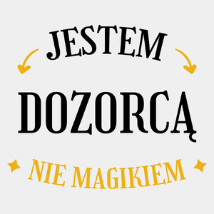 Jestem Dozorcą Nie Magikiem - Męska Koszulka Biała