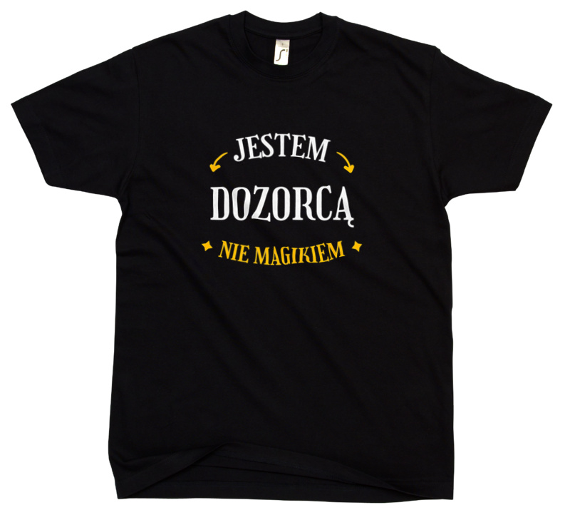 Jestem Dozorcą Nie Magikiem - Męska Koszulka Czarna