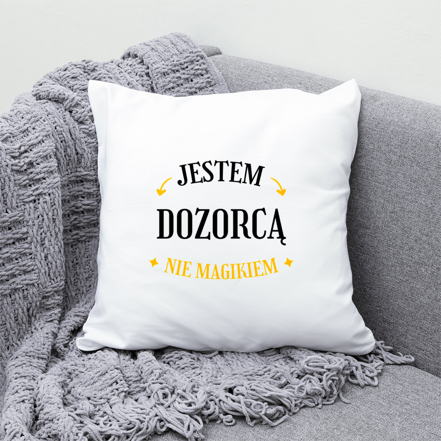 Jestem Dozorcą Nie Magikiem - Poduszka Biała