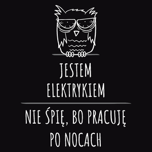 Jestem Elektrykiem Pracuję Po Nocach - Męska Bluza z kapturem Czarna