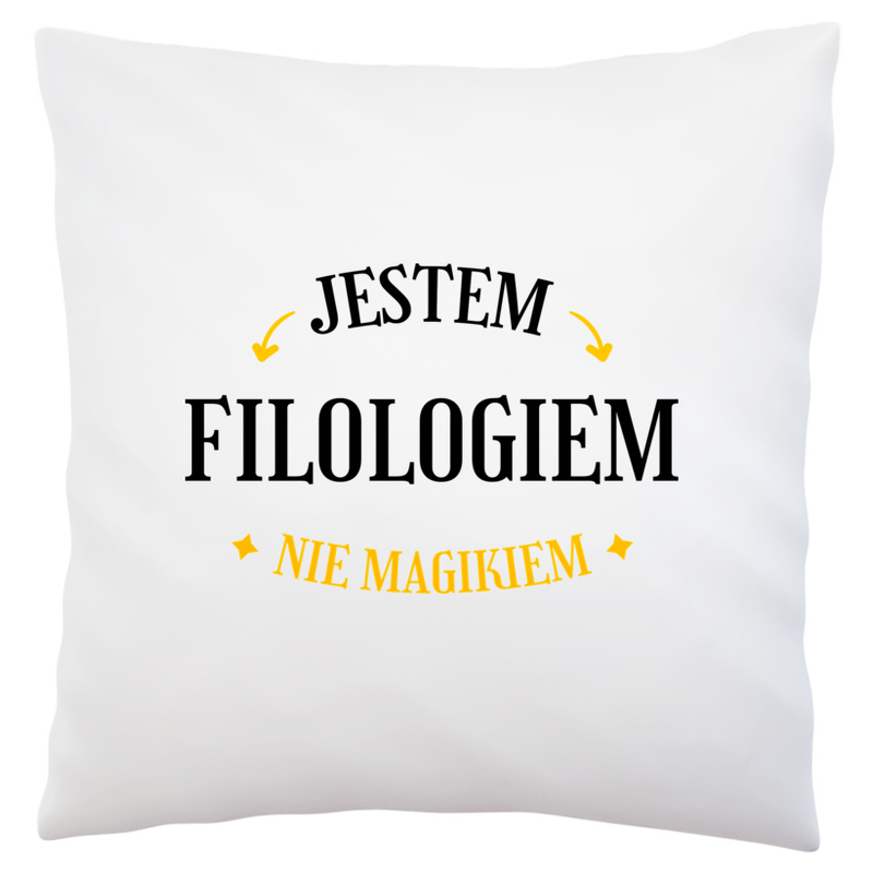 Jestem Filologiem Nie Magikiem - Poduszka Biała