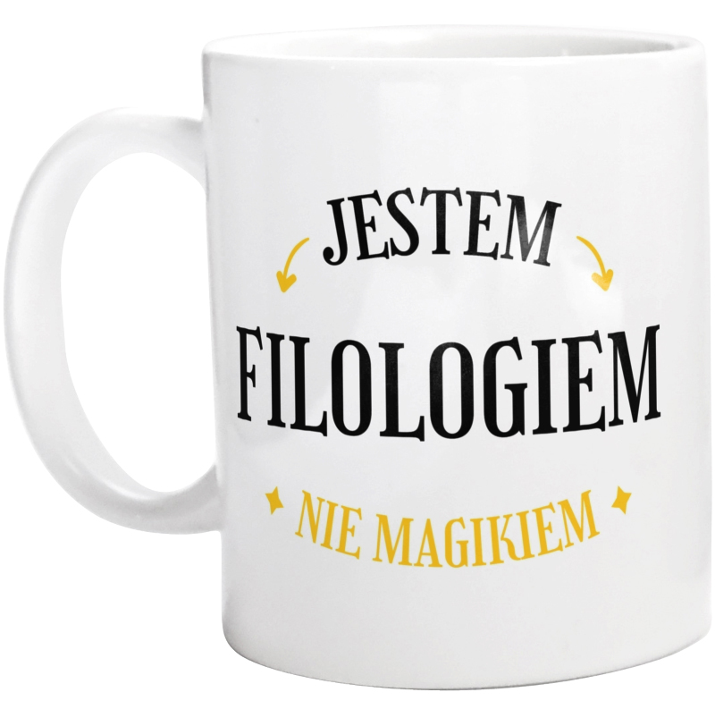 Jestem Filologiem Nie Magikiem - Kubek Biały