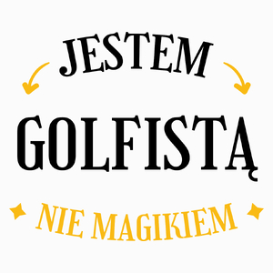 Jestem Golfistą Nie Magikiem - Poduszka Biała