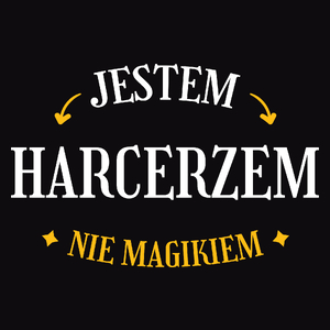 Jestem Harcerzem Nie Magikiem - Męska Koszulka Czarna