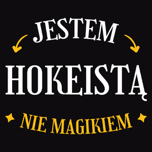 Jestem Hokeistą Nie Magikiem - Męska Koszulka Czarna