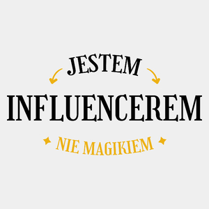 Jestem Influencerem Nie Magikiem - Męska Koszulka Biała