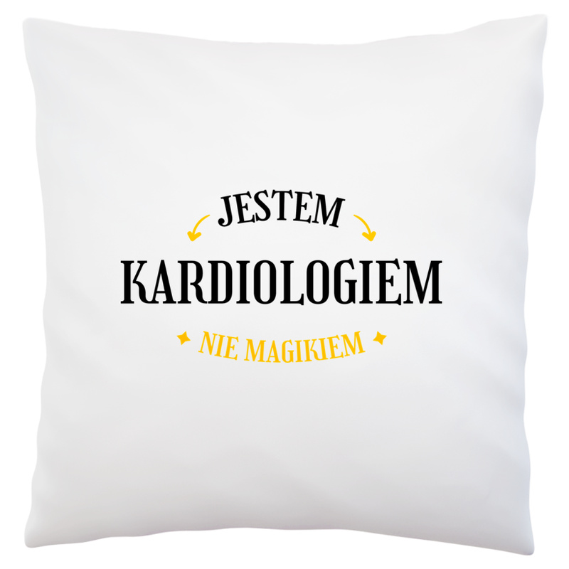 Jestem Kardiologiem Nie Magikiem - Poduszka Biała