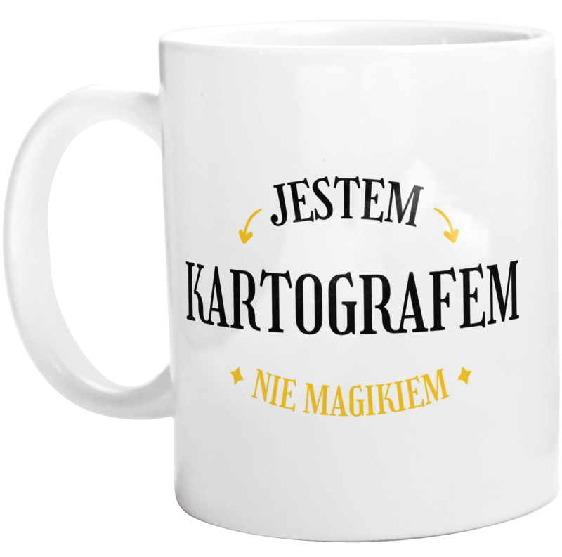 Jestem Kartografem Nie Magikiem - Kubek Biały