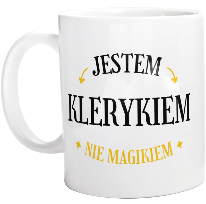 Jestem Klerykiem Nie Magikiem - Kubek Biały