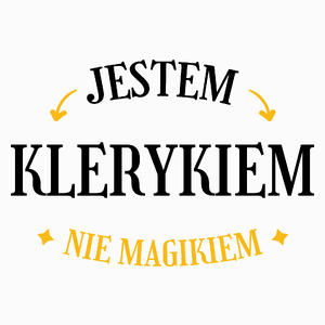 Jestem Klerykiem Nie Magikiem - Poduszka Biała