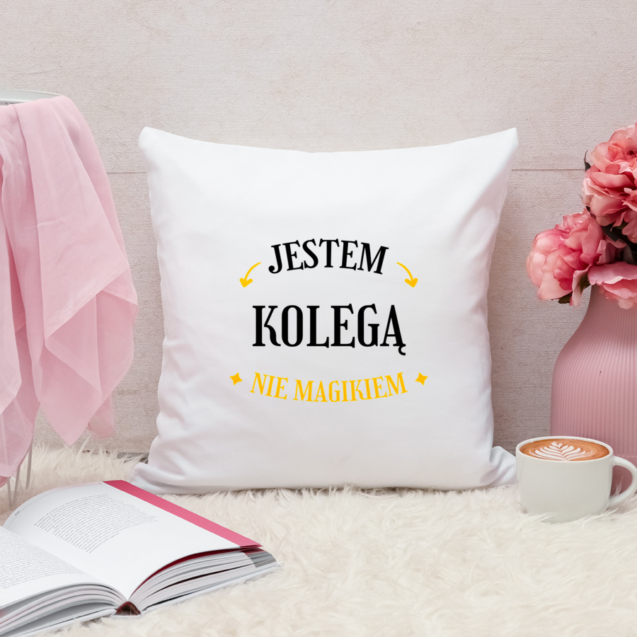 Jestem Kolegą Nie Magikiem - Poduszka Biała