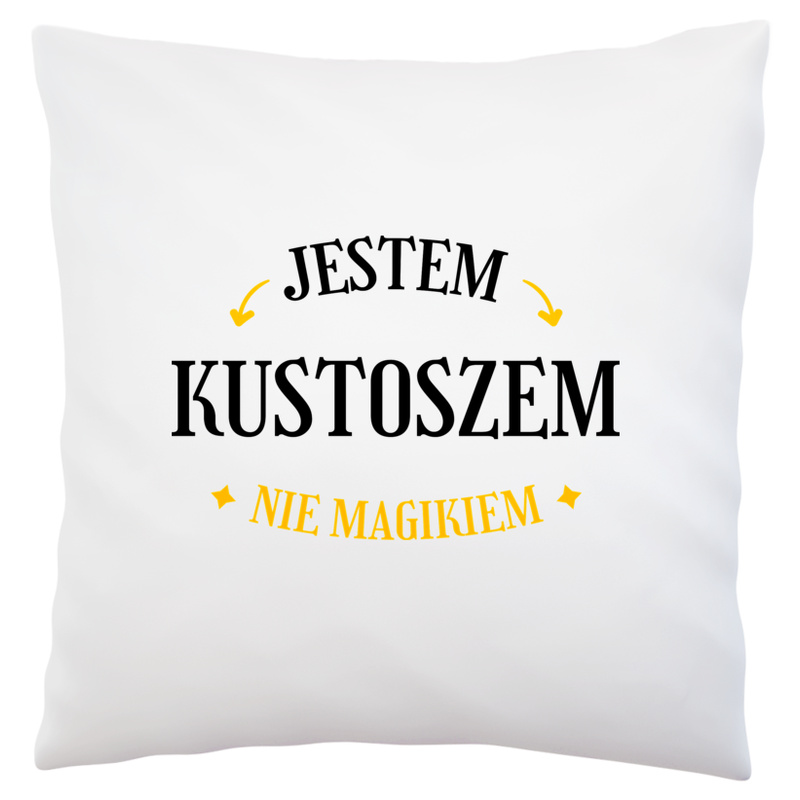 Jestem Kustoszem Nie Magikiem - Poduszka Biała