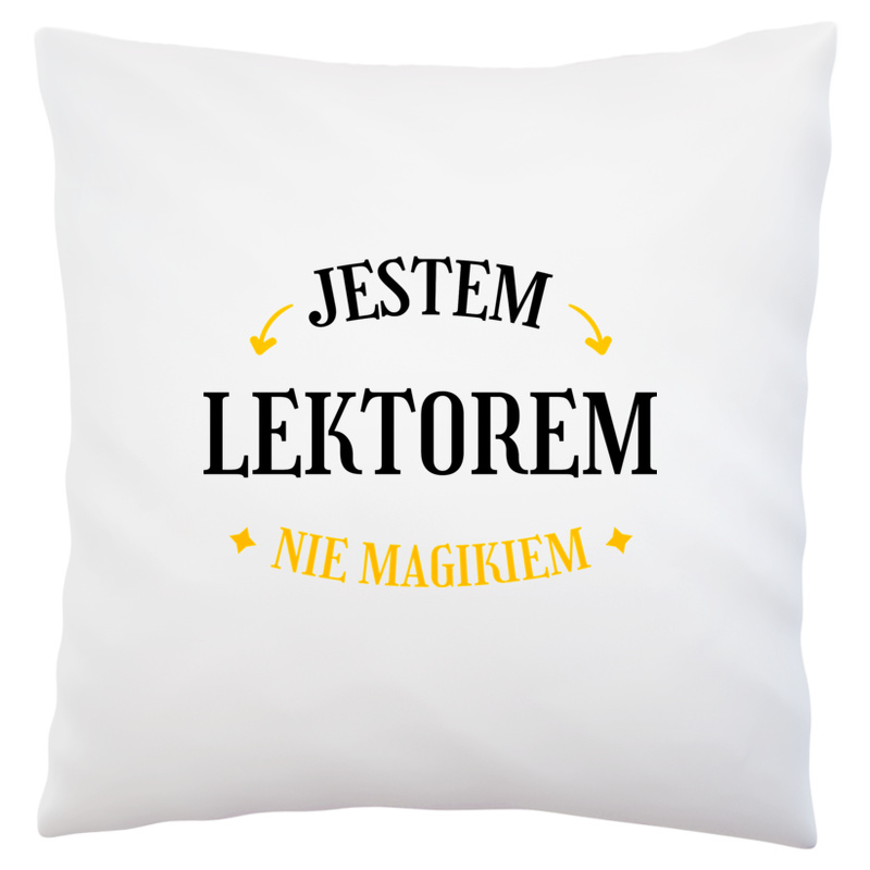 Jestem Lektorem Nie Magikiem - Poduszka Biała