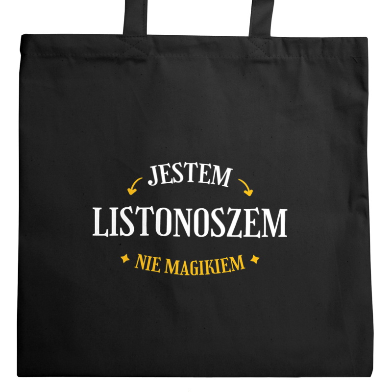 Jestem Listonoszem Nie Magikiem - Torba Na Zakupy Czarna