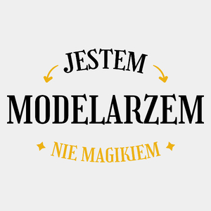 Jestem Modelarzem Nie Magikiem - Męska Koszulka Biała